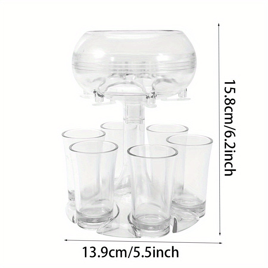 Shot Glass Dispenser And Glass Shot Cups Set for Home Bar Accessories
