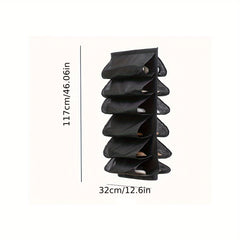 Double Side Hanging Shoe Storage Bag - 12 Grids Space Saving Organizer