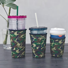 3pcs Colorful Non-slip Cup Sleeve, Green Insulated Cover for 16-32oz Bottle