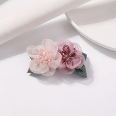 Fabric Flower Hair Clip for Party, Birthday