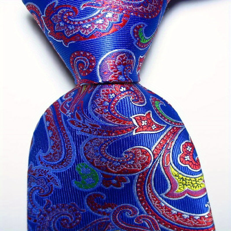 Men's Paisley Necktie Classic Golden Tie Business Wedding