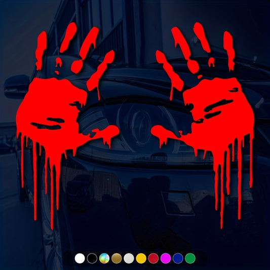 Spooky Zombie Bloody Hands Auto Stickers
