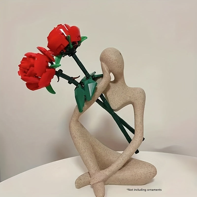 Red Rose Bouquet Small Building Blocks Toy