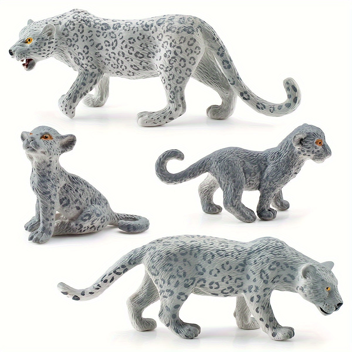 Snow Leopard Toy Model Desktop Decoration