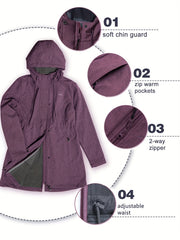 Women's Softshell Fleece Lined Hooded Jacket