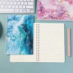 Bohemian Lacquer Pattern A5 Spiral Notebook Bright Diary Writing Diary