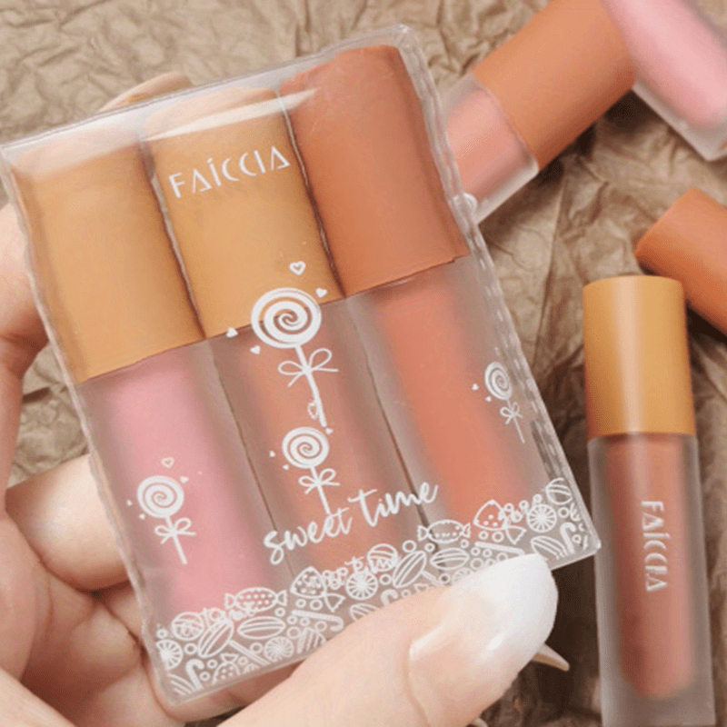 Velvet Matte Liquid Blush Set - Cherry Peach Tea Nude