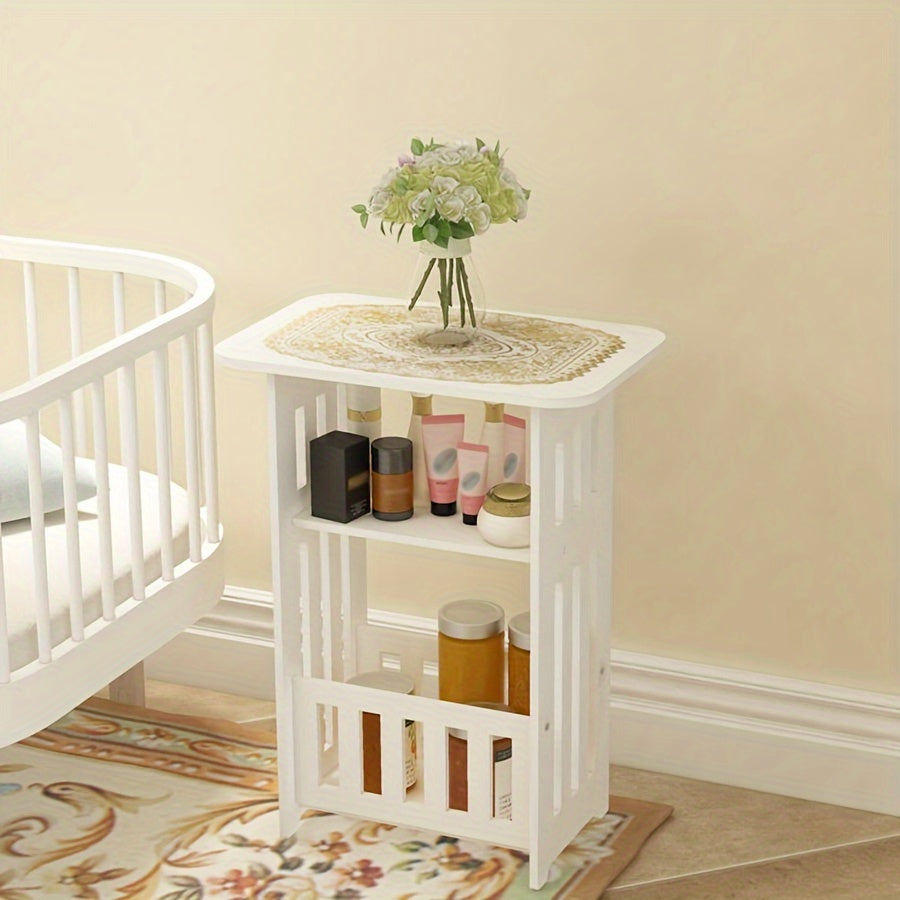 Nordic Bedside Table Mini Round Table Living Room Small Sofa Storage Cabinet