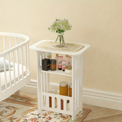 Nordic Bedside Table Mini Round Table Living Room Small Sofa Storage Cabinet