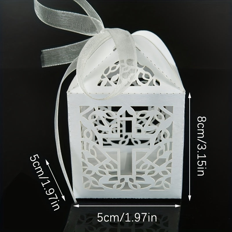 Creative Wedding Party Favor Cross Hollow Paper Candy Box