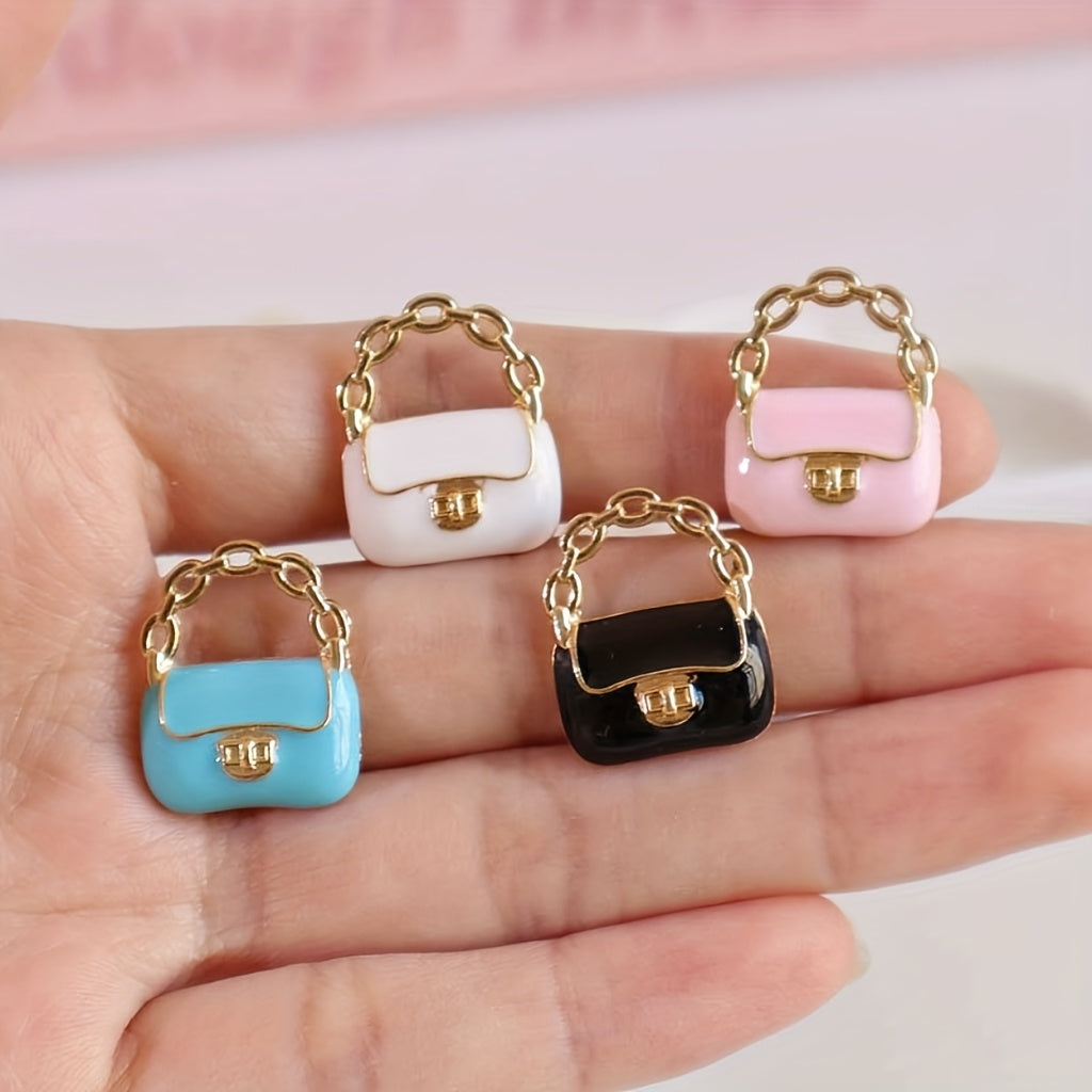 1 12 Scale Metal Purse Dollhouse Handbags Pink/Sky Golden Hardware