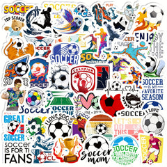 50pcs Football Star Team Graffiti Stickers Waterproof Decor