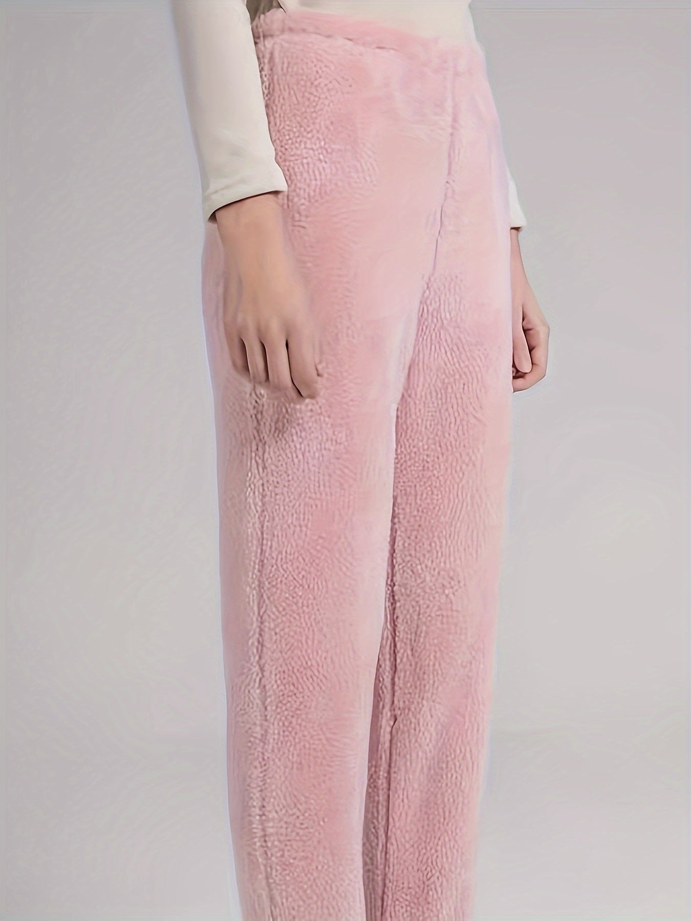 Cozy Fuzzy Sleep Bottoms Warm Home Pants Women's Loungewear