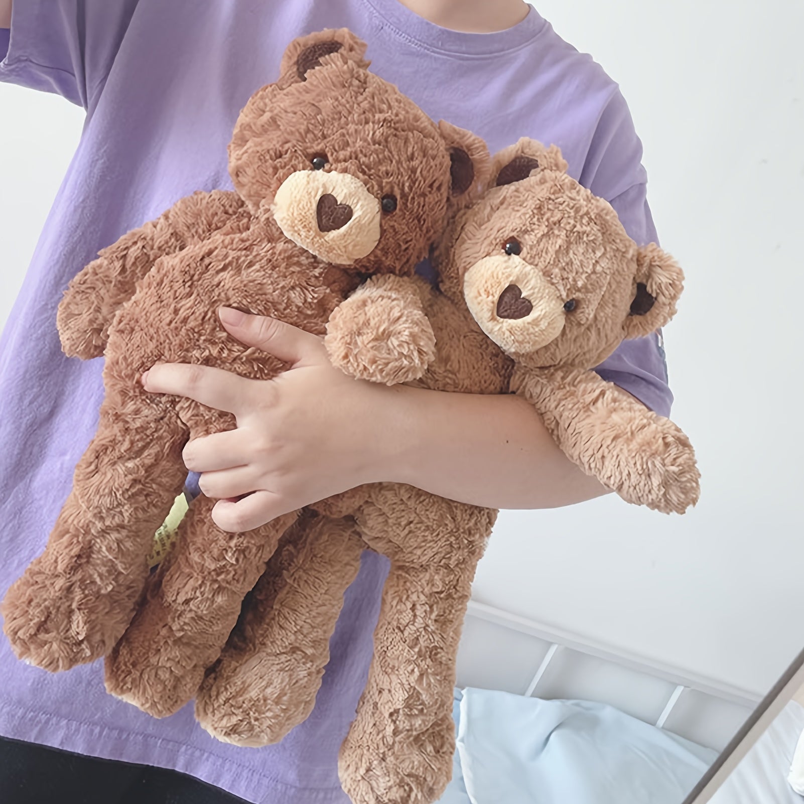 Cute Light Brown Bear Plush Toy - Perfect Gift for Birthdays & Valentine's Day