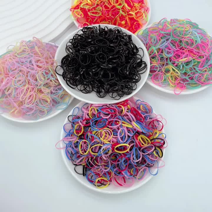 2000pcs Colorful Rubber Band Hair Accessories