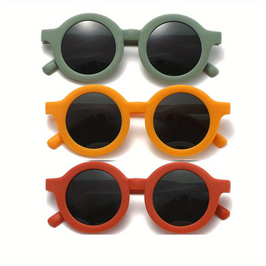 3 Pairs Round Frame Sunglasses UV Protection for Outdoor Party