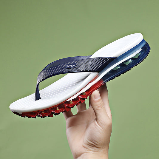 Men Air Cushion Flip Flops Lightweight Soft Non Slip Slippers