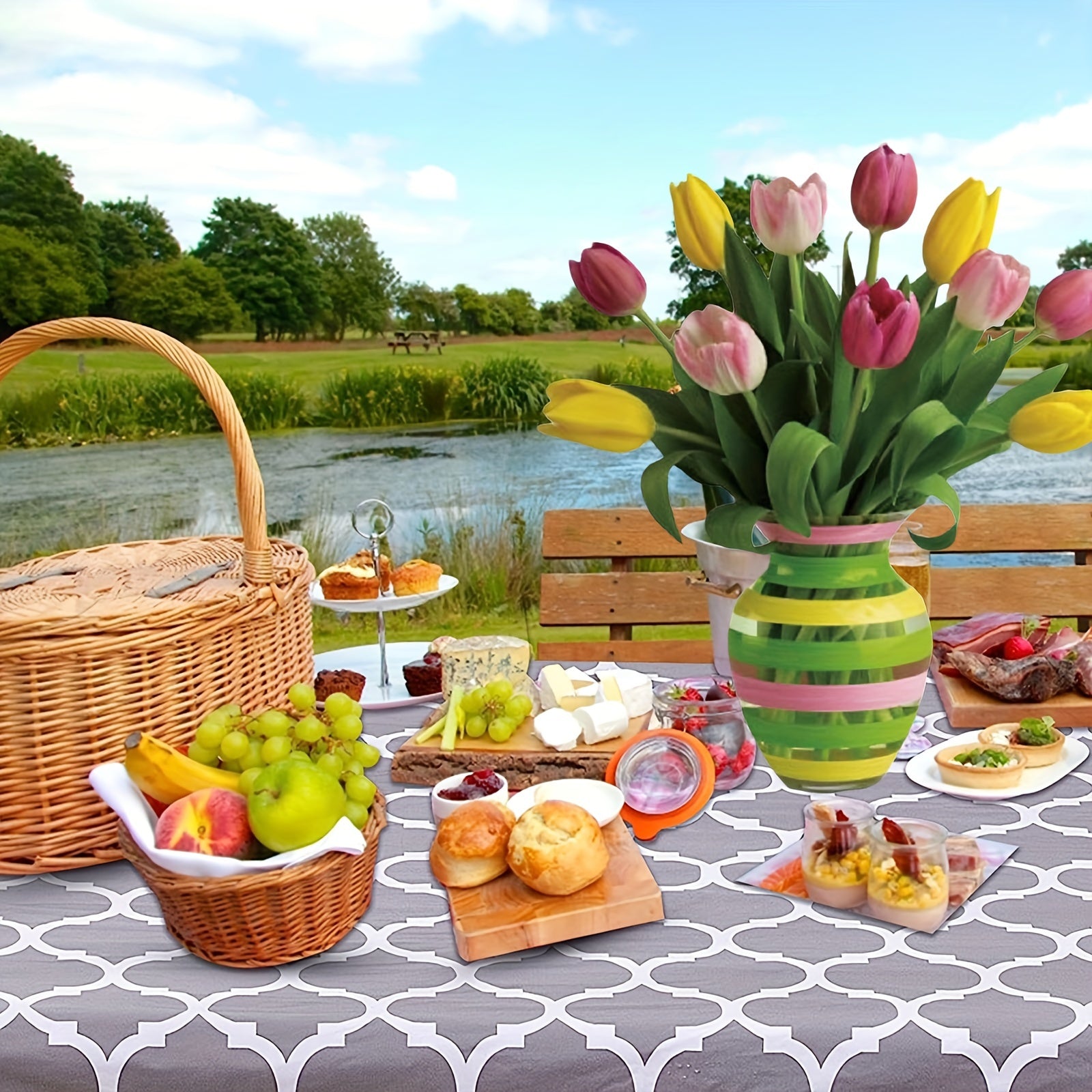 Elastic Outdoor Table Cover Waterproof PVC Cloth