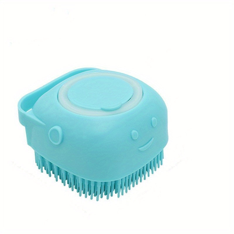 Pet Bath Brush & Shampoo Dispenser for Dogs & Cats Grooming Tool