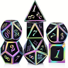 7pcs Magic Changing Metal Dices & Purple