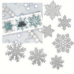 7pcs Snowflake Dies Christmas Die Cuts Winter Holiday Scrapbooking