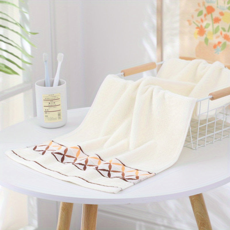 3pcs Embroidered Hand Towel Soft Breathable Face Towel Absorbent Towel