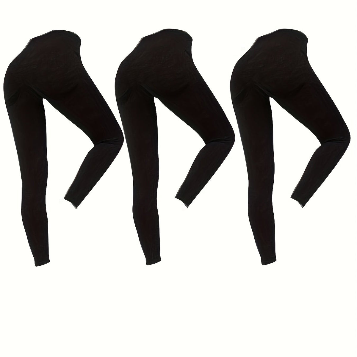 3 Pcs High Waist Elastic Yoga Leggings Tummy Control Sports Tights