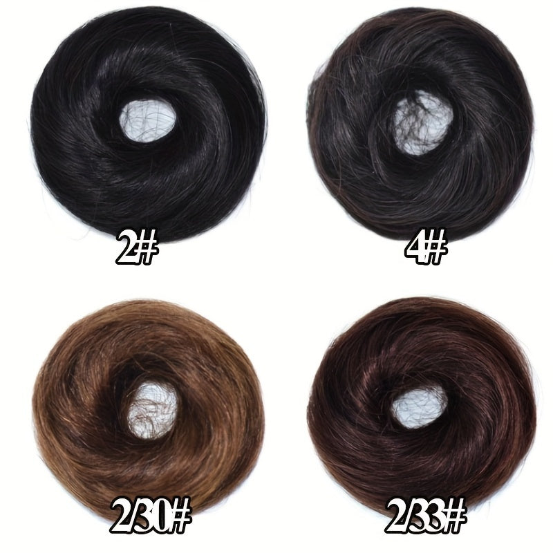 Synthetic Hair Bun Elastic Hairpieces for Women Updo Chignon Ponytail Extensions