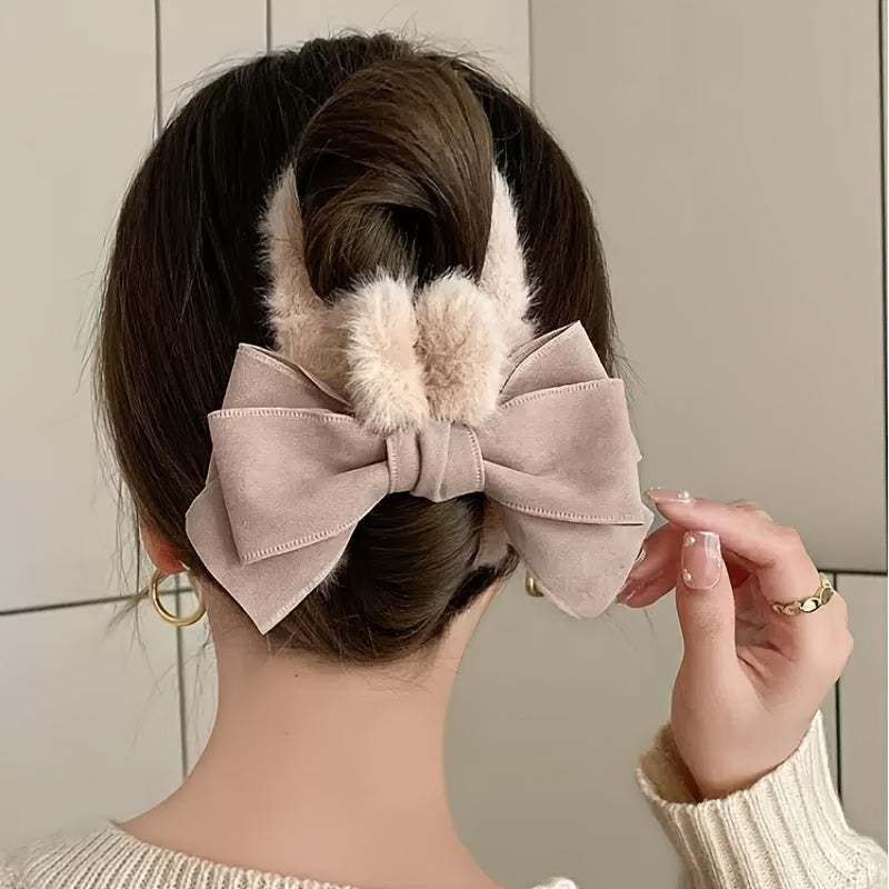 Large Bow Hair Claw Clip Sweet Grip Hair Jaw Clip Thick Hair Accessories