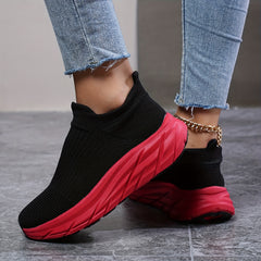 Stylish Chunky Sneakers for Women - Slip on Casual Walking Shoes