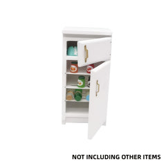 1:12 Scale Vintage Dollhouse Fridge Double Doors Wood Construction