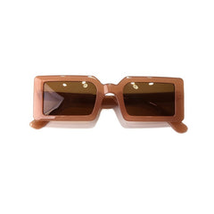 Retro Jelly Square Frame Sun Glasses Stylish Sunshade Male Female Slim