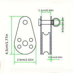 316 Stainless Steel Pulley Block Swivel Lifting Rope for Crane Marine Yacht
