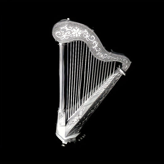DIY Metal Toy Harp Model 3D Puzzle Hand Model