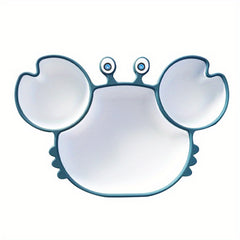 Silicone Divided Bowl Cartoon Crab Anti-fall Food Supplement for Baby