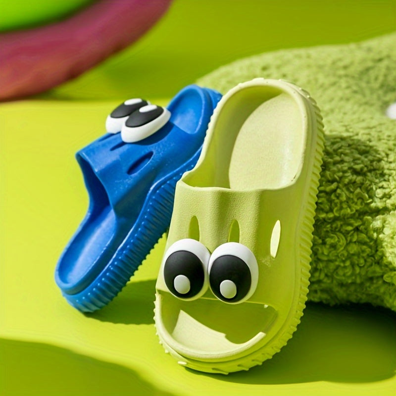 Boys Cartoon Open Toe Slippers Lightweight Comfort Non-slip Indoor Bathroom