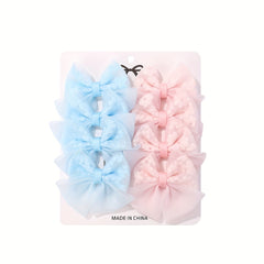 8pcs Baby Girls Bow Hair Clip Party Hair Accessories Sets