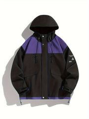 Men's Outdoor Hooded Jacket Windproof Waterproof Hiking Jacket