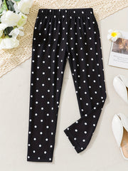 Girls 3 Pack Cotton Stretch Legging Pants Set