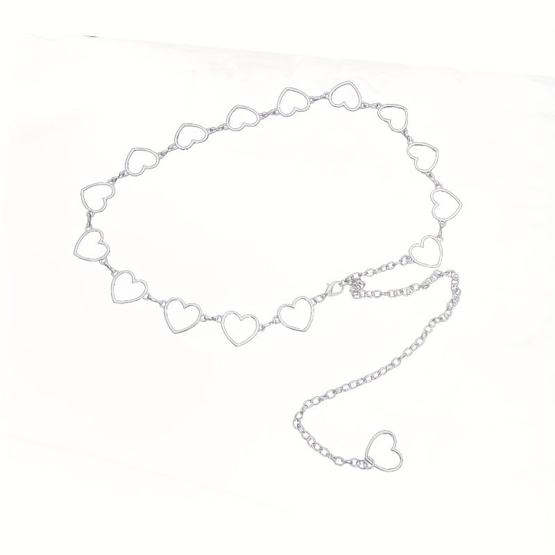 Hollow Heart Decor Waist Chain Belt Hip hop Street Style