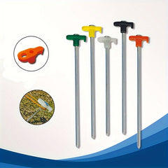6pcs Fluorescent Luminous Canopy Ground Nails Tent Pegs Stakes