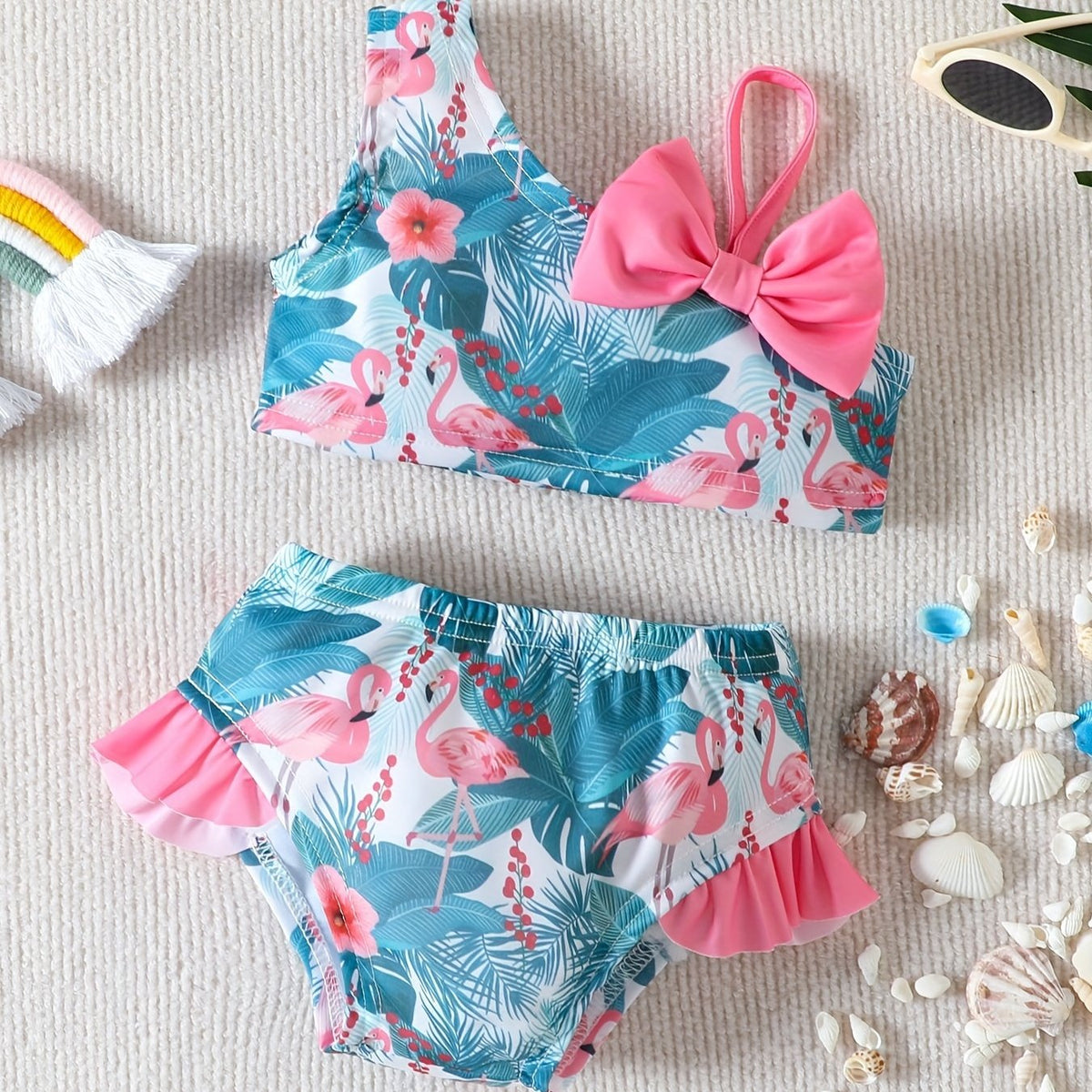 Toddler Girls Flamingo Bikini Swimsuit Set