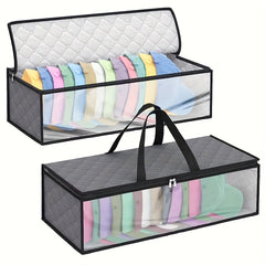 Large Capacity Under Bed Storage Bag with Handles & Visible Window - Space Saver