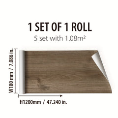 Wood Grain Pattern Floor Decals Waterproof Non-slip Stickers