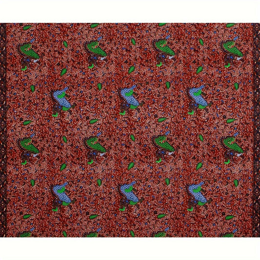 African Ethnic Style Wax Dye Printed Fabric Double sided Geometric Cloth