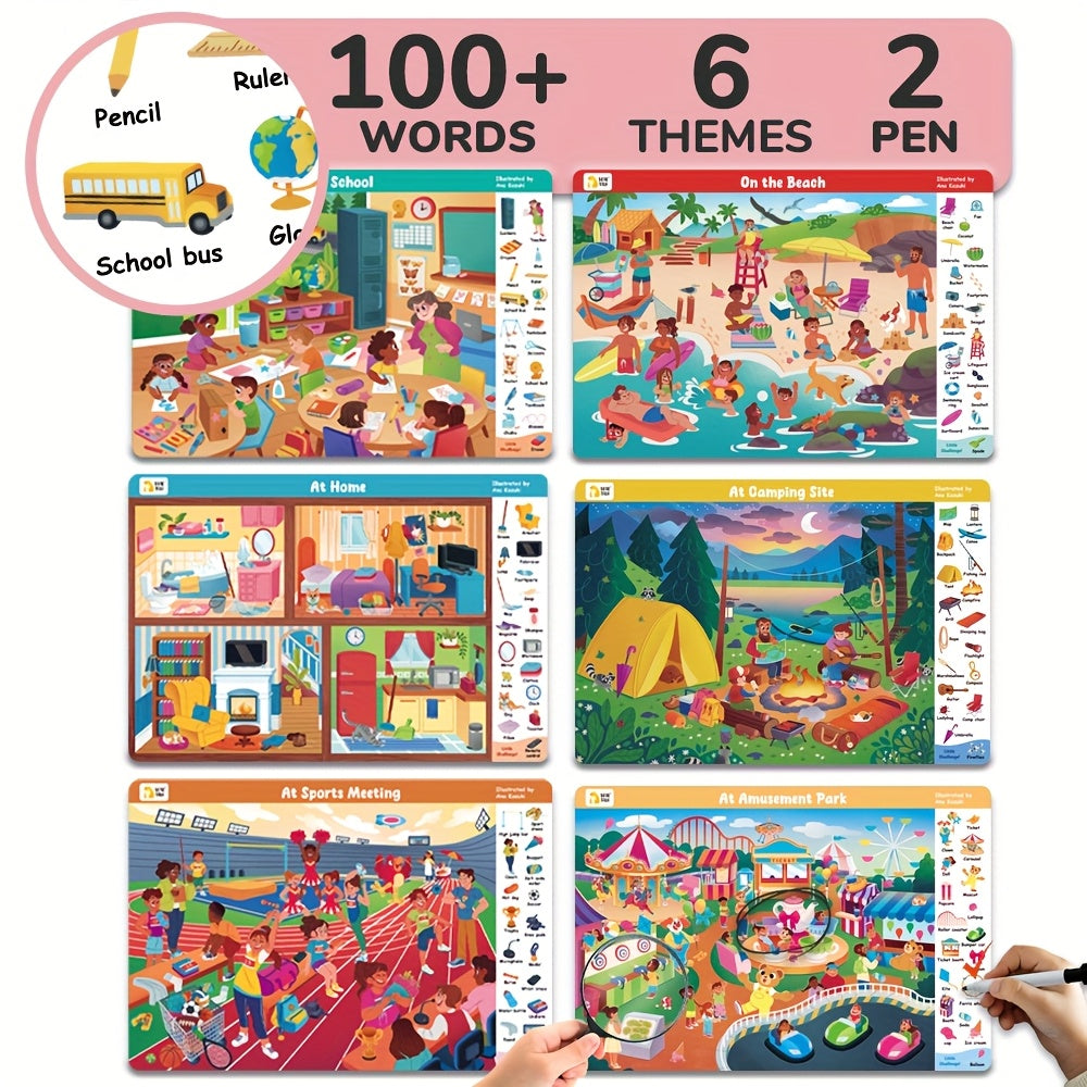 3pcs Find Hidden Objects Books for Kids, Farms Theme
