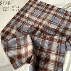 Winter Warm Plaid Scarf Classic Soft Large Blanket Scarf For Women