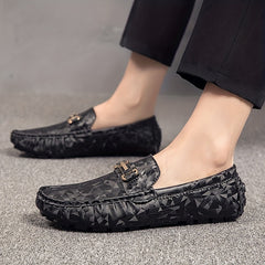 Women's Geometric Loafers Soft Sole Slip On Casual Flat Shoes