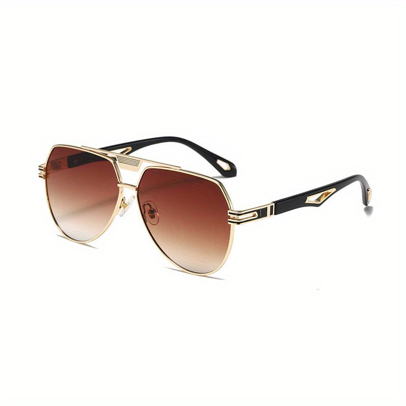 Gradient Double Beam Hollow Sunglasses for Party