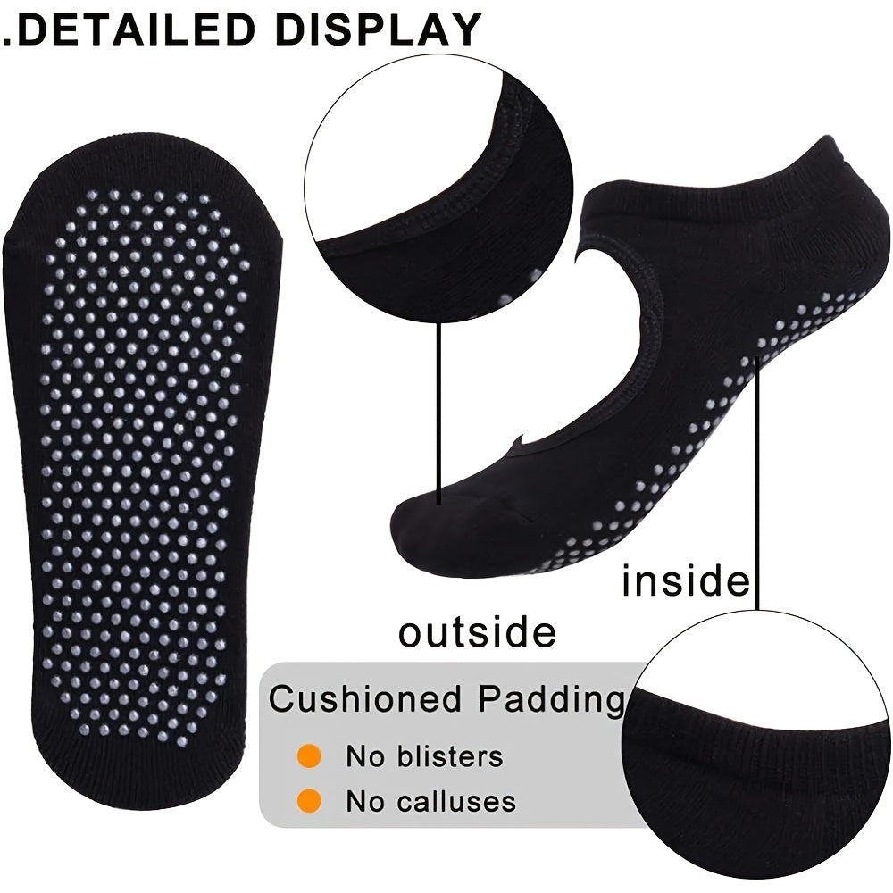 Women's Cushioned Padded Anti Slip Pilates Socks